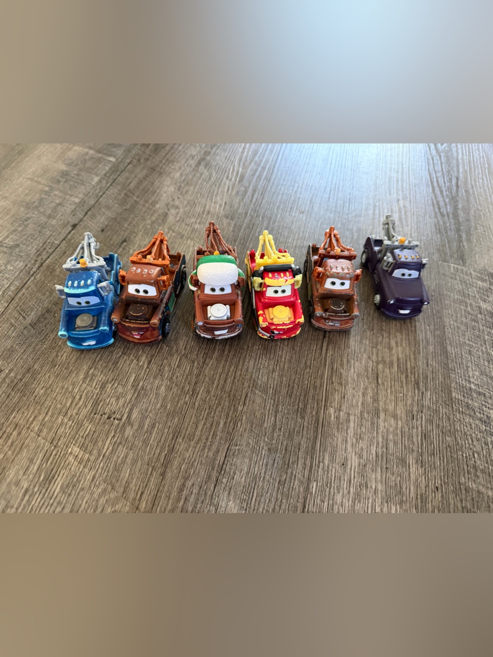 Assorted Mater Vehicles - Blue, Brown, Red, Purple Set